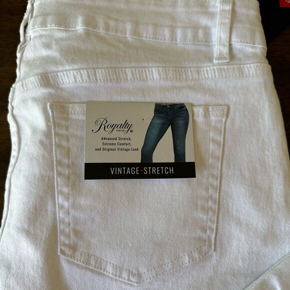 Royalty Vintage High Rise Slim Straight Cropped Jeans NWT - Picture 8 of 12